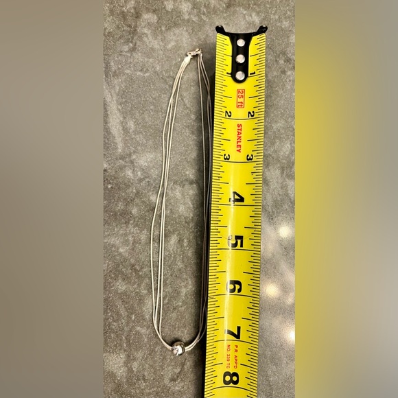 Silver triple strand necklace with silver ball finish. - Picture 3 of 5